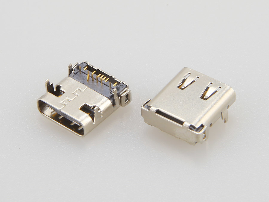 USB 3.1 TYPE CF 母座 14PIN 前插后貼式 DIP+SMT