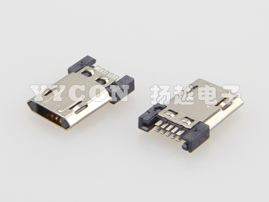 MICRO USB 5PIN 公座 正反插 夹板式