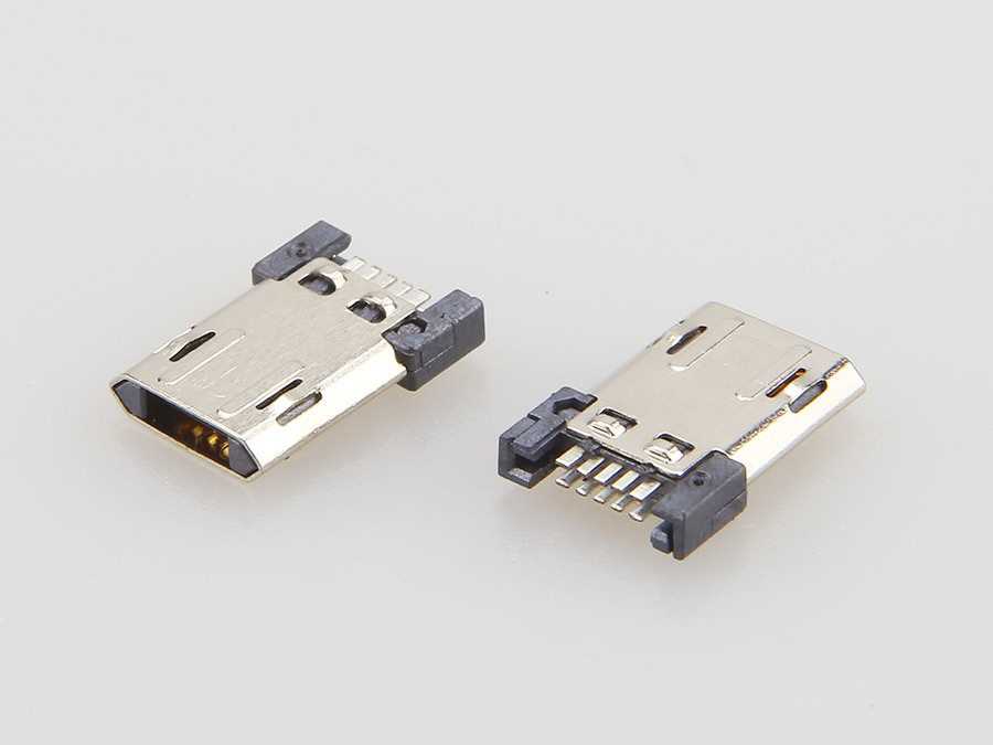 MICRO USB 5PIN 公座 正反插  夹板式