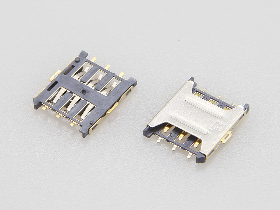 NANO SIM 6PIN  H=1.35mm NO PUSH SMT