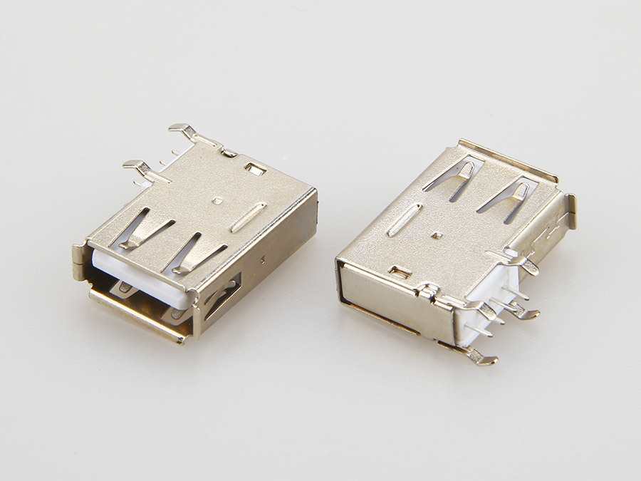 USB 2.0 AF 母座 4PIN 長體側插式 DIP 90度