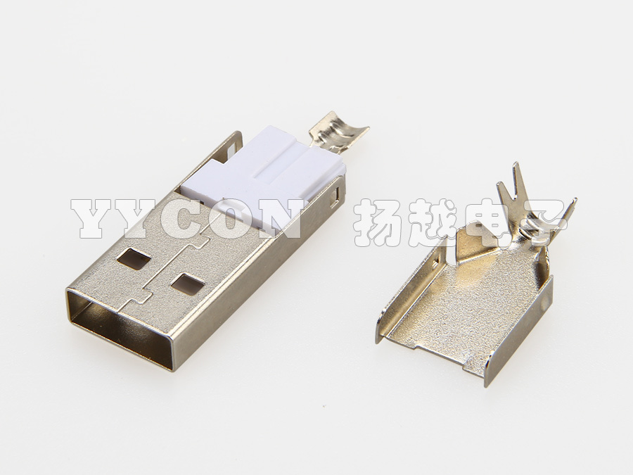 USB 2.0 AM 公座 4PIN 焊线式 三件套
