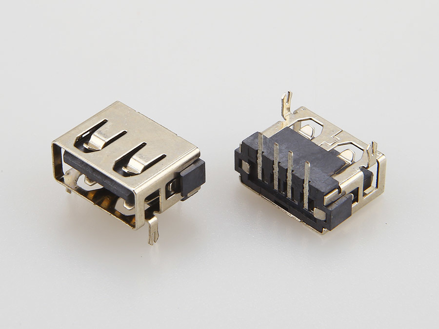 USB 2.0 AF 母座 4PIN 短體 DIP 90度