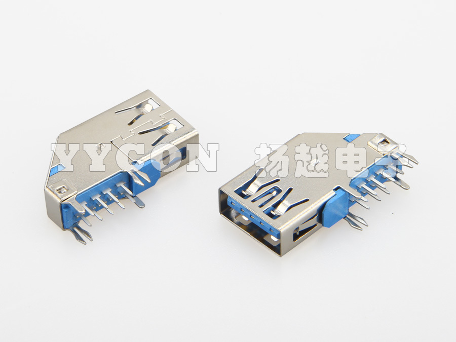USB 3.0 AF 母座 9PIN 侧插式 DIP 90度