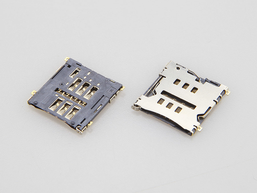 MICRO SIM 6PIN 內焊拉桿式 SMT