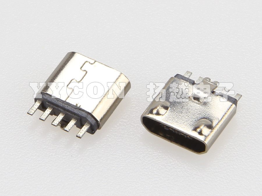 MICRO USB 5F 母座 焊线式
