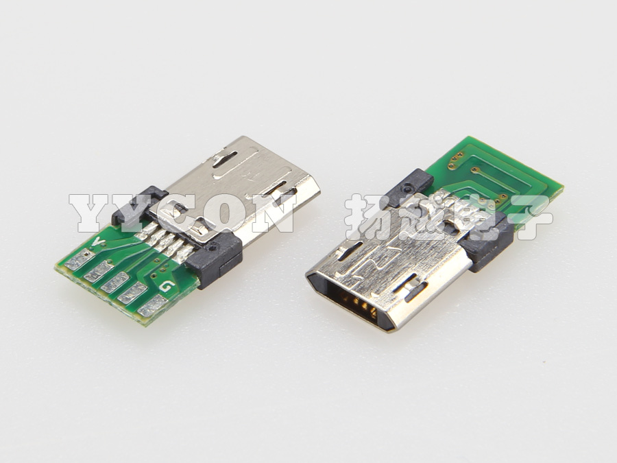 MICRO USB 5PIN 公座正反插 带PCB板式