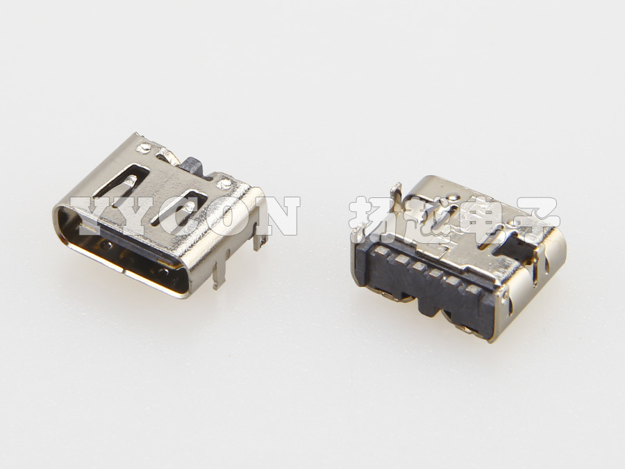 USB 3.1 TYPE CF 母座 6PIN 全贴式 SMT