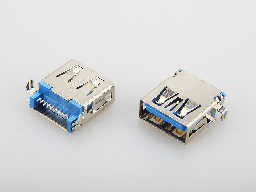 USB 3.0 AF 母座 9PIN 沉板H=3.50mm SMT