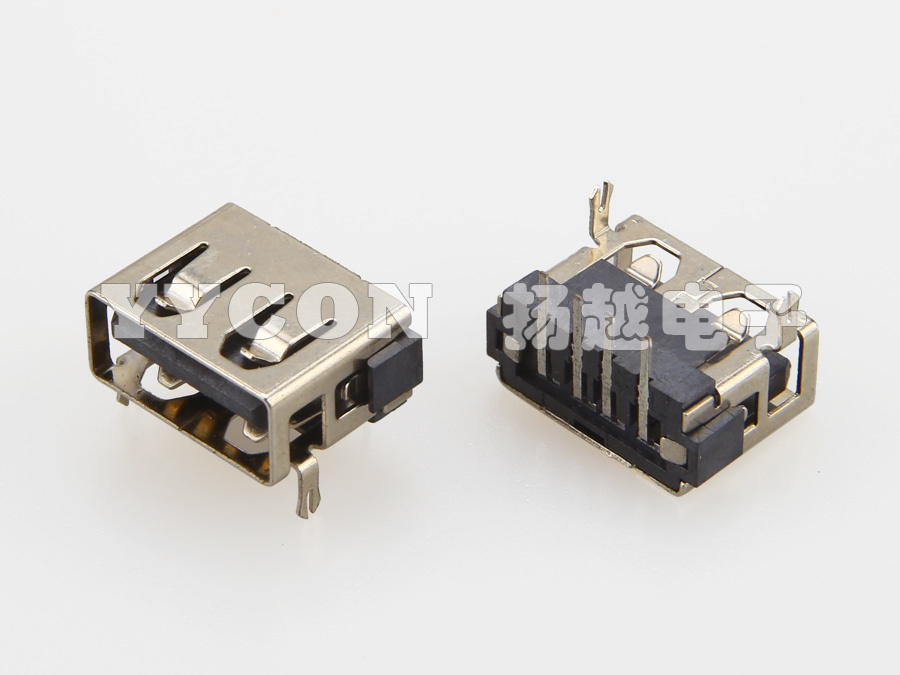 USB 2.0 AF 母座 4PIN 短体 DIP 90度