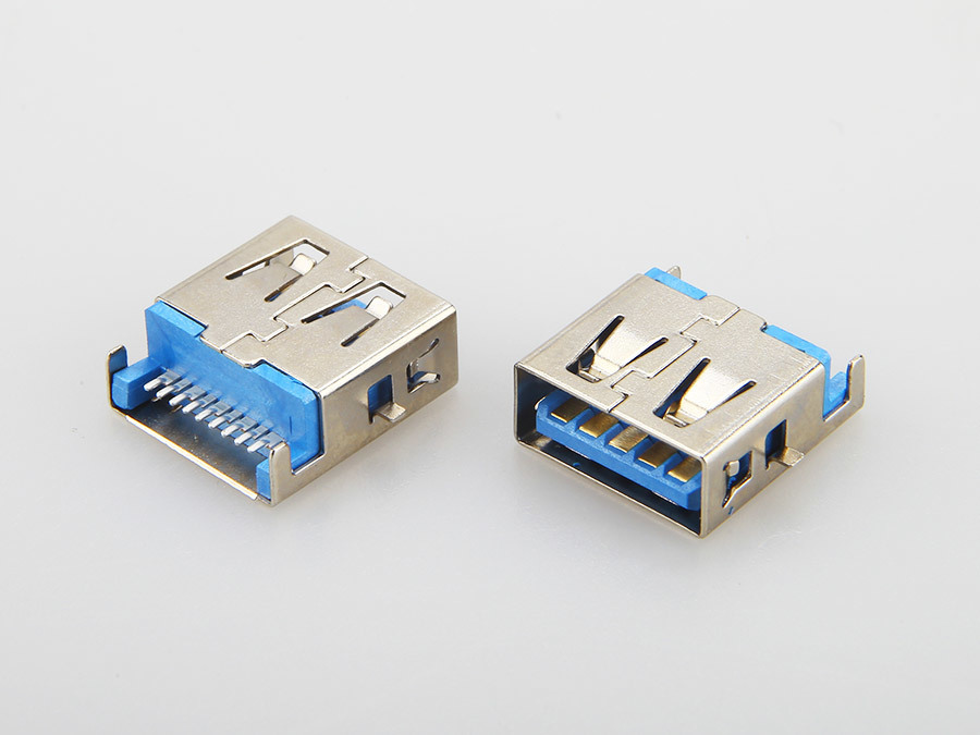 USB 3.0 AF 母座 9PIN 沉板H=2.45mm SMT