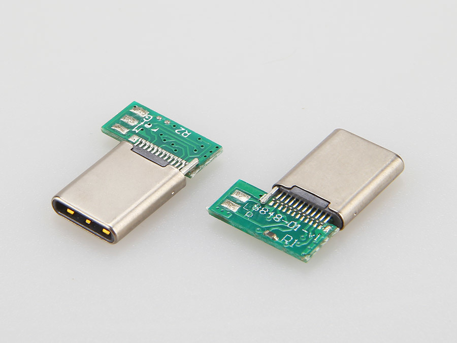 USB 3.1 TYPE CM 公座 24PIN 超薄夾板0.80mm 帶PCB板