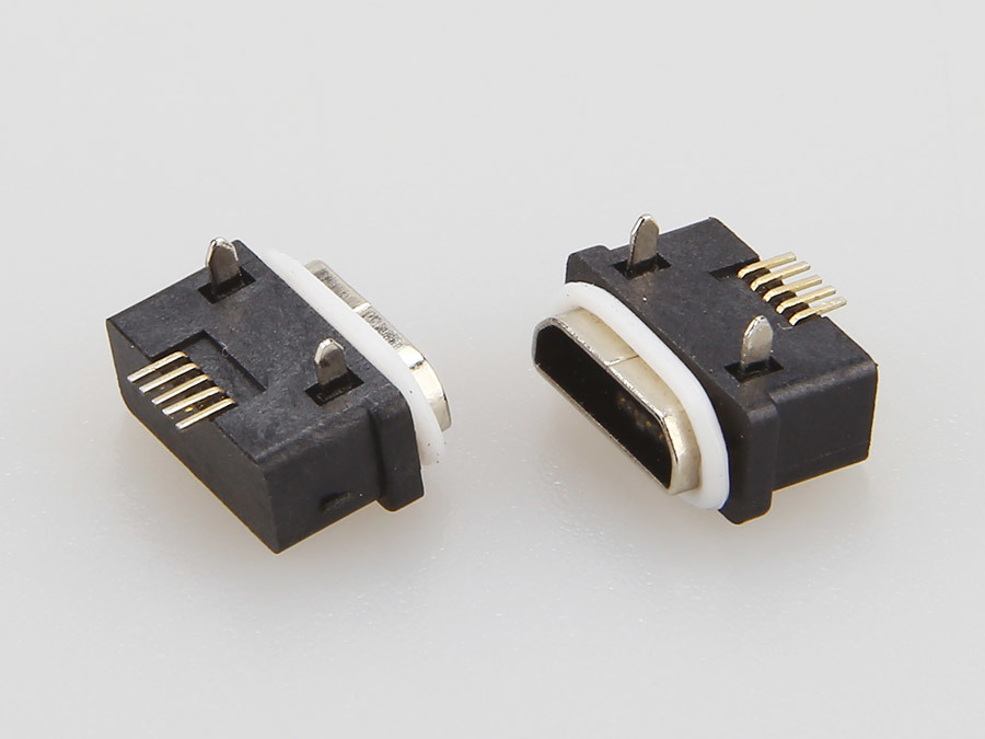 MICRO USB 5F 母座 防水型 SMT