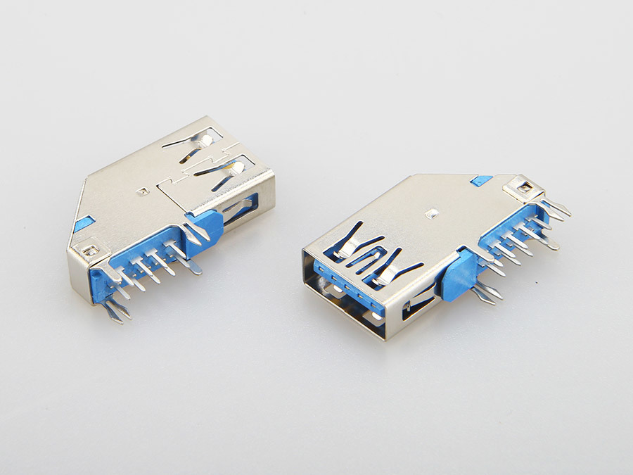 USB 3.0 AF 母座 9PIN 側插式 DIP 90度