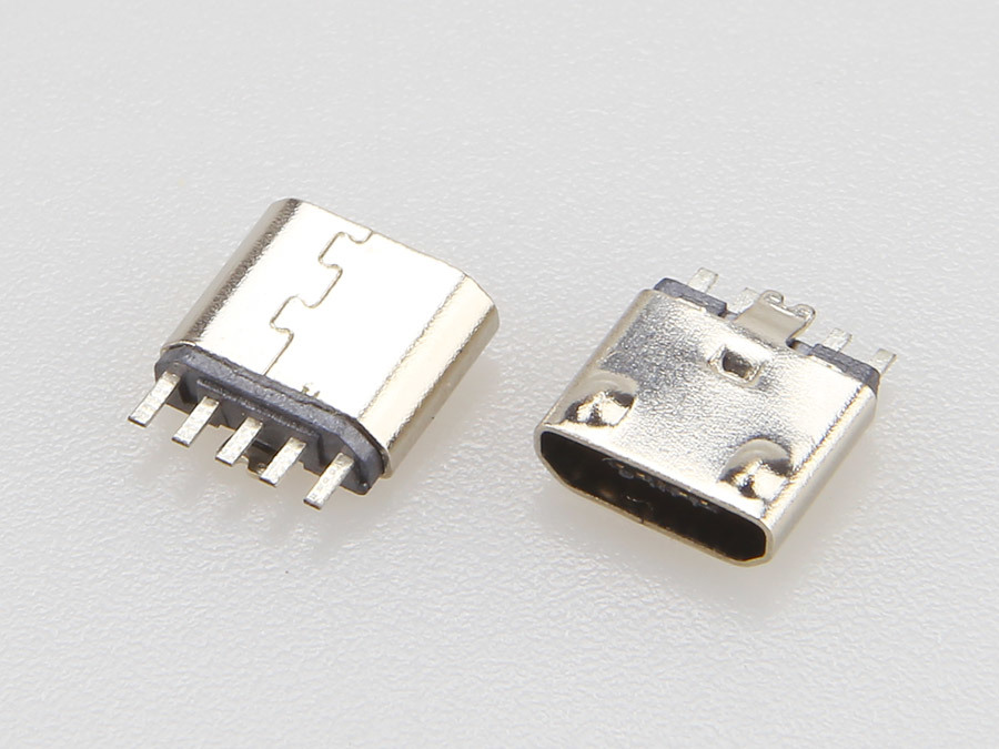 MICRO USB 5F 母座 焊線式