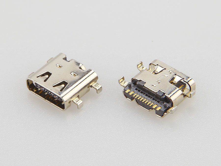 USB 3.1 TYPE CF female socket 16PIN sink plate 1.10mm L=7.96mm SMT