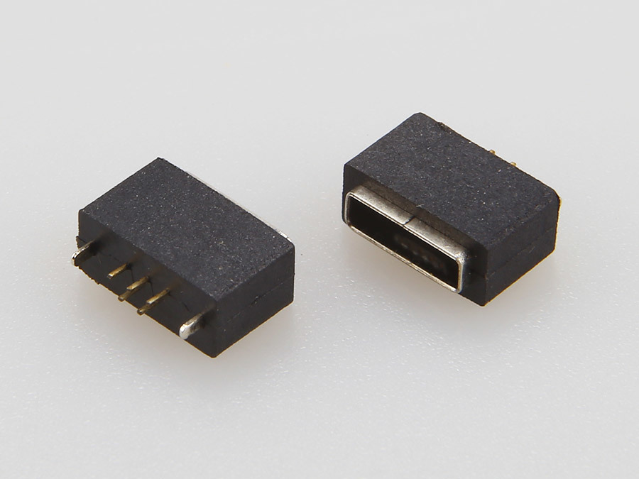 MICRO USB 5PIN AB Type Waterproof DIP 180 Degree