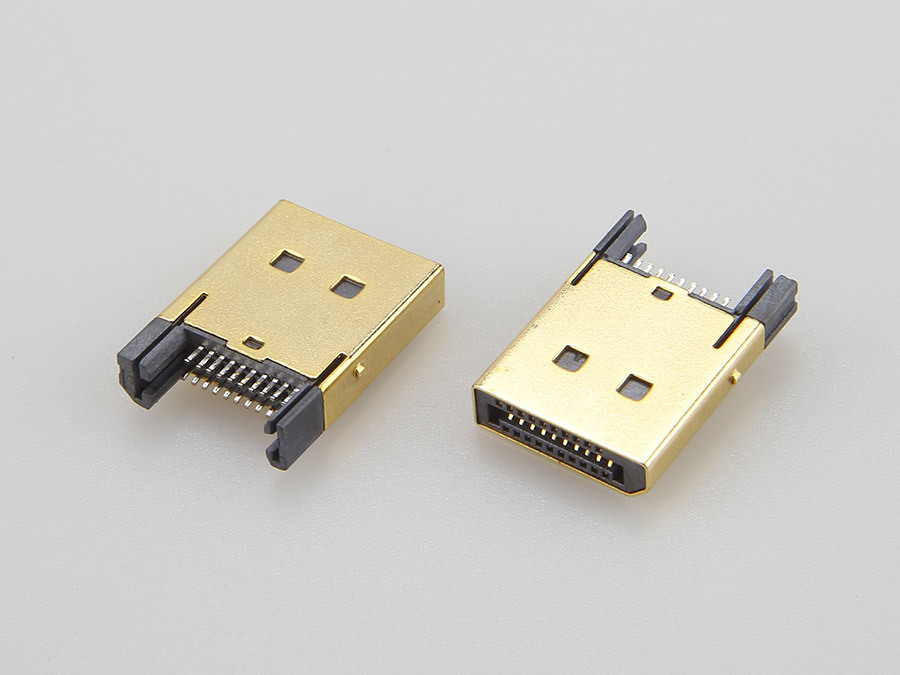 DisplayPort Male Plywood Hook Gold Plated