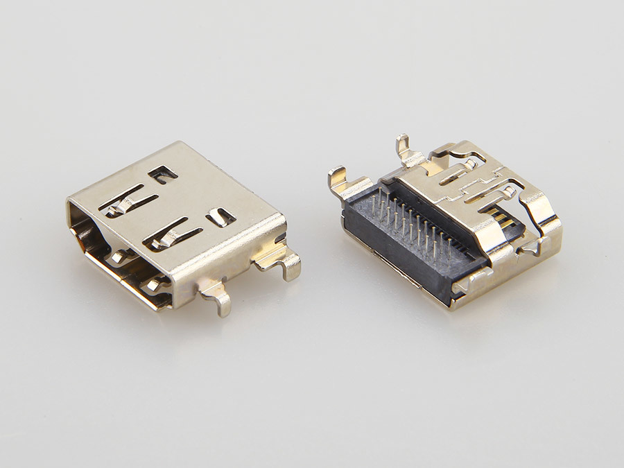 HDMI AF Female 19PIN Forward Sink DIP 90 Degree