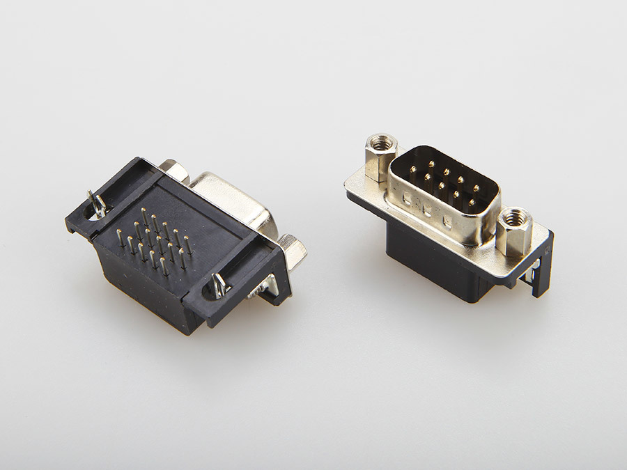D-SUB HDR 15PIN Female 8.89mm DIP 90 Degree