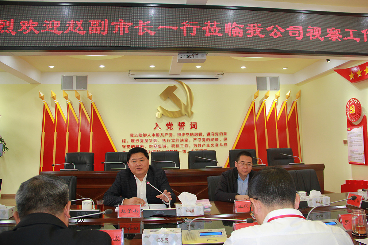 赵副市长到公司考察调研工作。