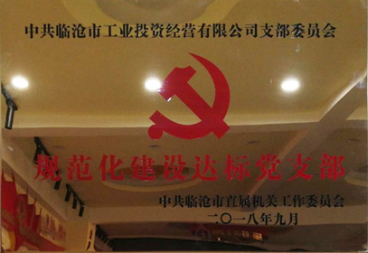 中共临沧市直属机关工作委员会授予工投规范化建设达标党支部