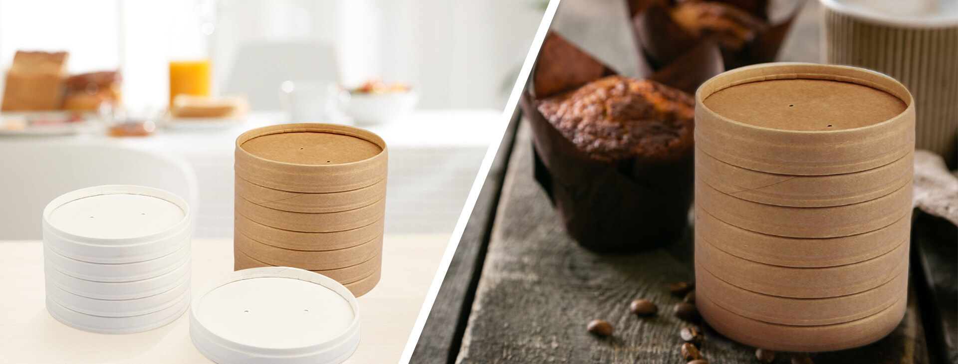 Stackable Paper Lid For Soup Container