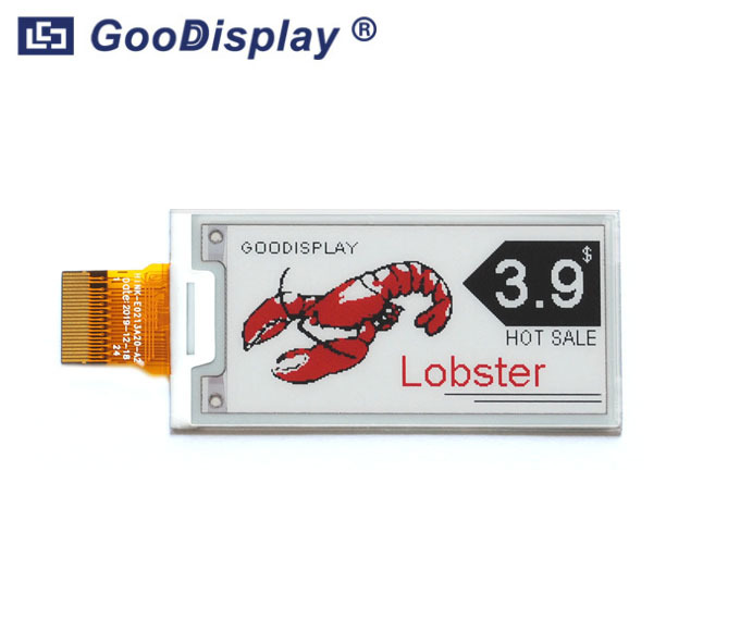 2.13 inch 212x104 three colors e-ink display module, GDEH0213Z19 (SOLD OUT)