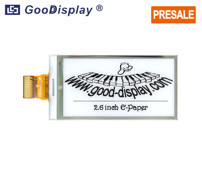2.6 inch DES e-paper screen module low temperature, GDEW026M01 (PRESALE)