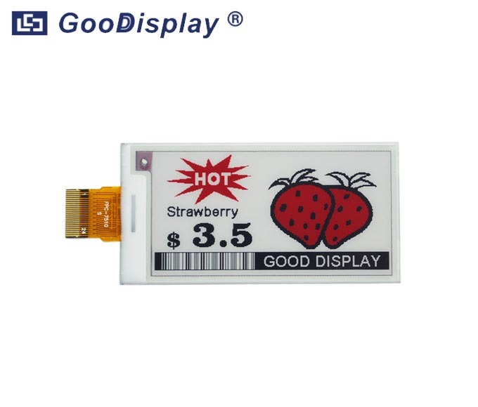 2.66 inch colorful red e-ink display screen module, GDEM0266Z90