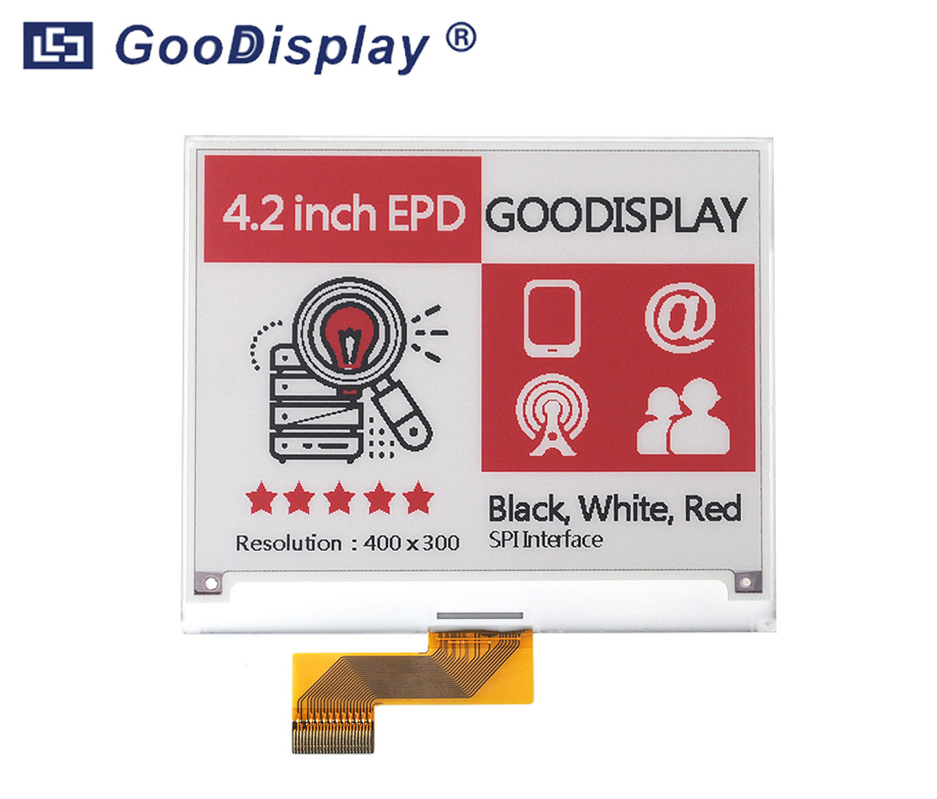 4.2 inch color e-ink epd display for electronic price tag, GDEY042Z98
