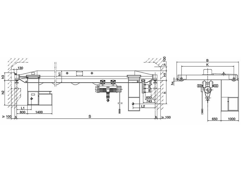 BD型1～10t防爆電動(dòng)單梁橋式起重機(jī)