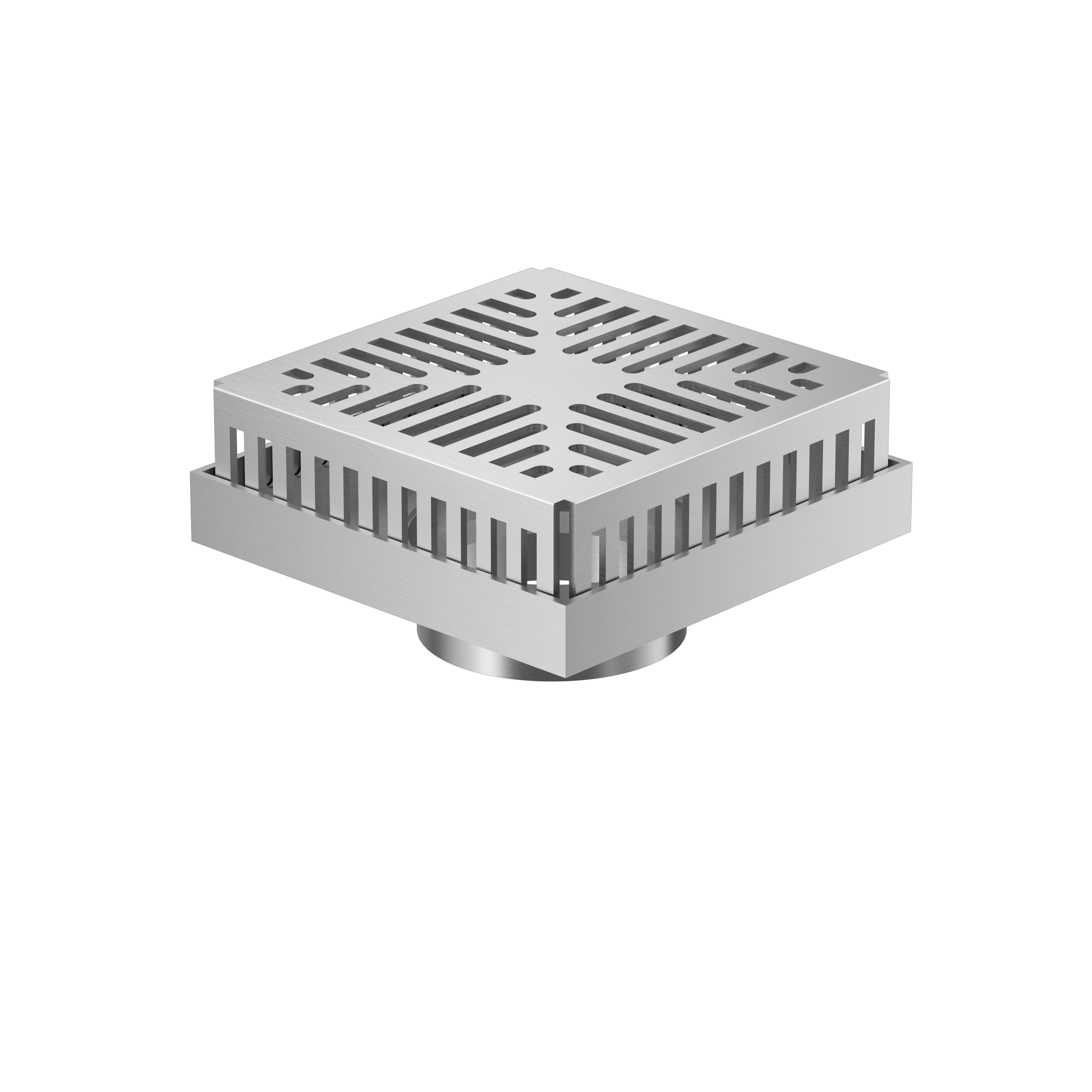 Outdoor courtyard floor drain