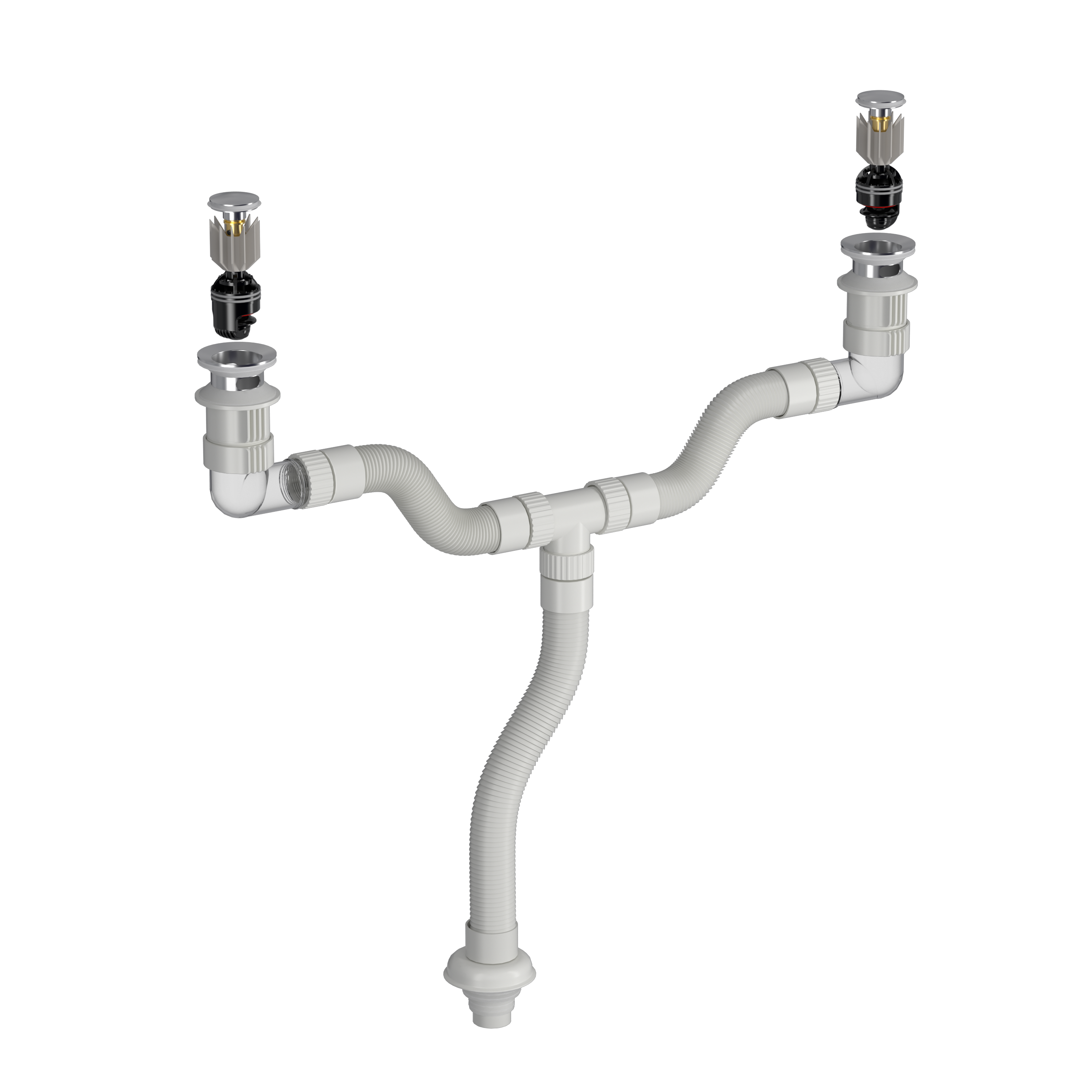 Magnetic levitation anti-odorDouncing water double basin kit