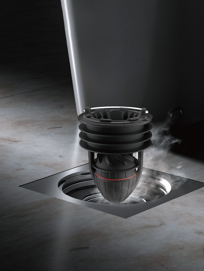 Magnetic levitation floor drain core