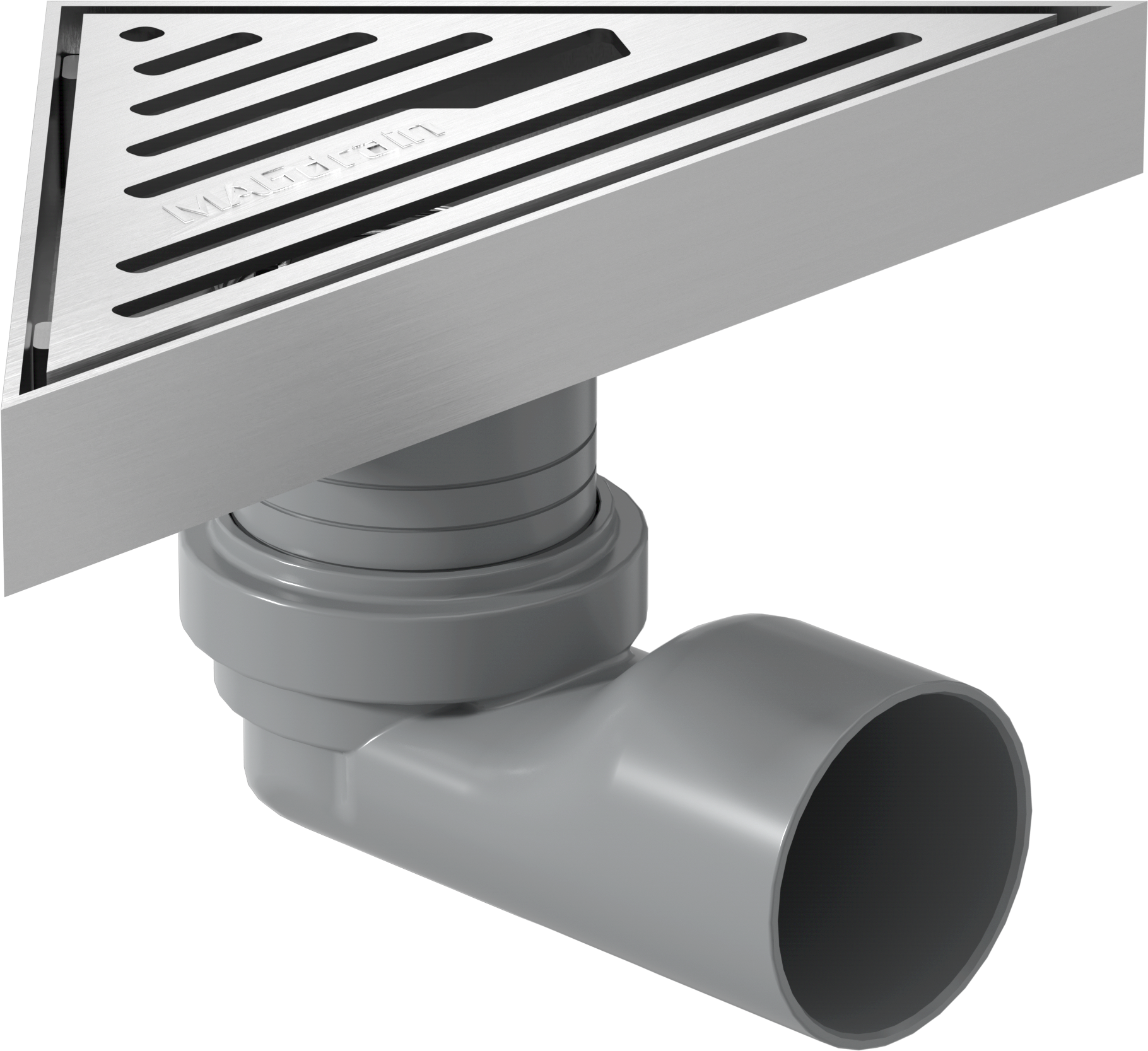 Triangular floor drain