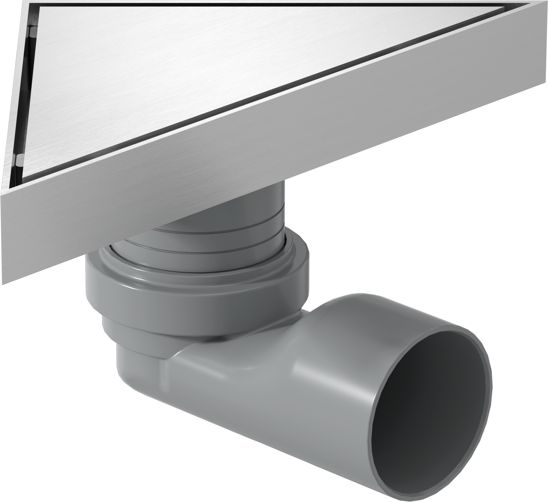 Triangular floor drain