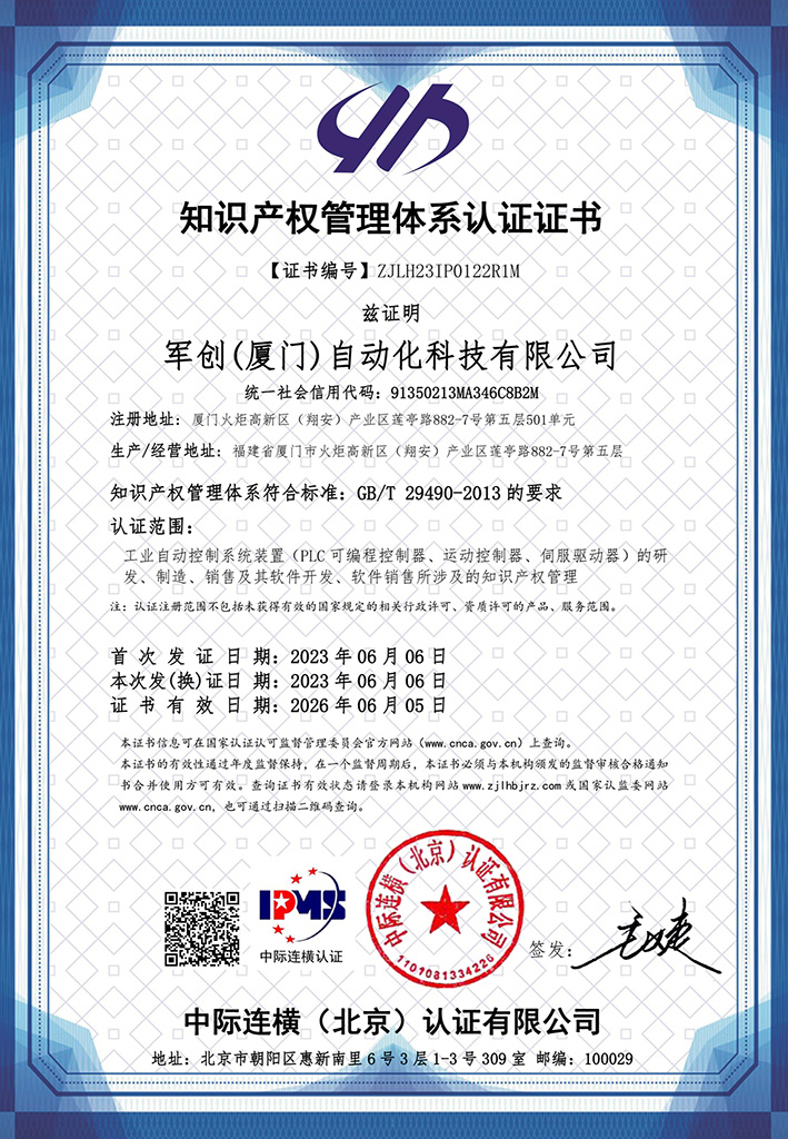 2023 Intellectual Property Management System Certification