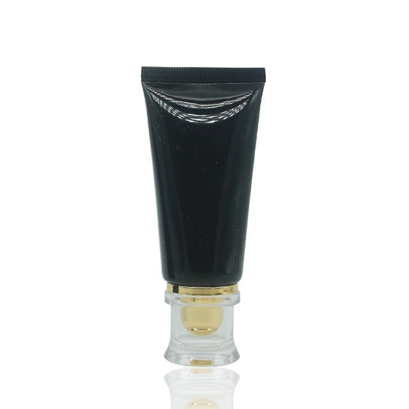 100g 200g Black Plastic Cosmetic Squeeze Tube with Filp Lid