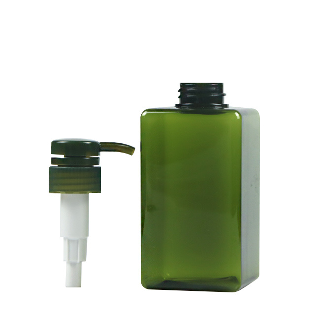 Recycle Shampoo Bottles Green Color 450ml Plastic Lotion Bottles