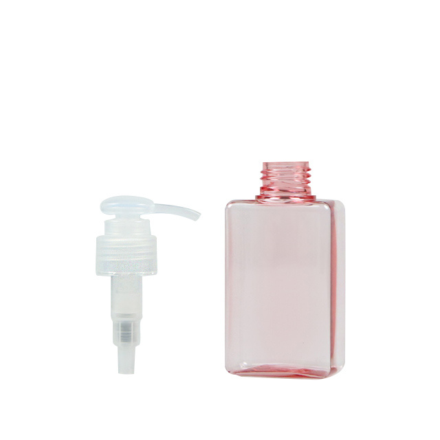 100ml Pink Color Empty Refillable Shampoo Bottles with Lotion Pump