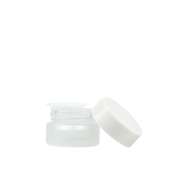 Frosted Glass Cosmetic Cream jars Clean Skicare Packaging