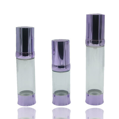 Purple Color Empty Refillable Airless Pump Bottles for Cream