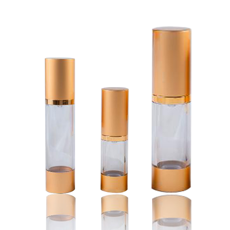 15ml 30ml 50ml Gold Color Plastic Airless Pump Bottle Manufacturers