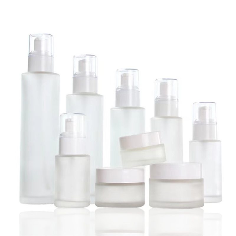 20ml 30ml 50ml 60ml 80ml 100ml 120ml White Glass Lotion Bottle