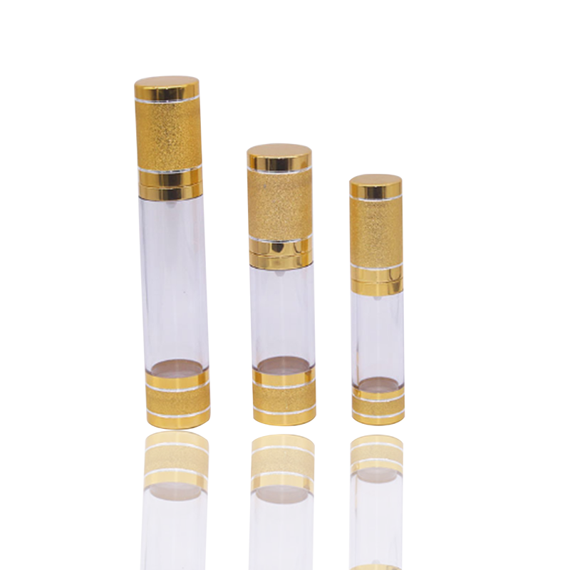 15ml 30ml 50ml Gold Color Plastic Airless Pump Bottle Suppliers