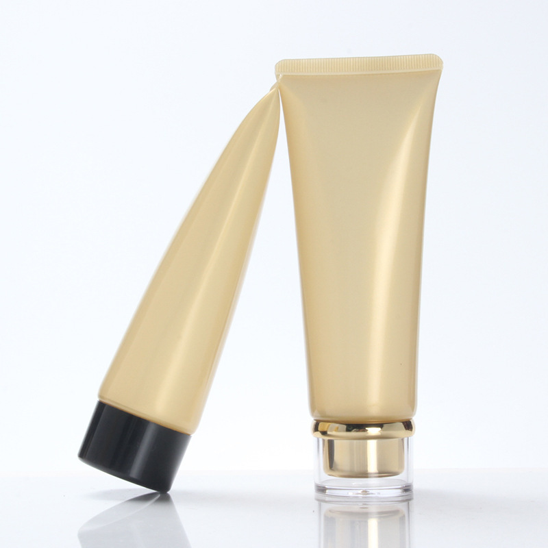 50g 100g 120g Gold Color Plastic Empty Squeeze Tube for Cosmetic