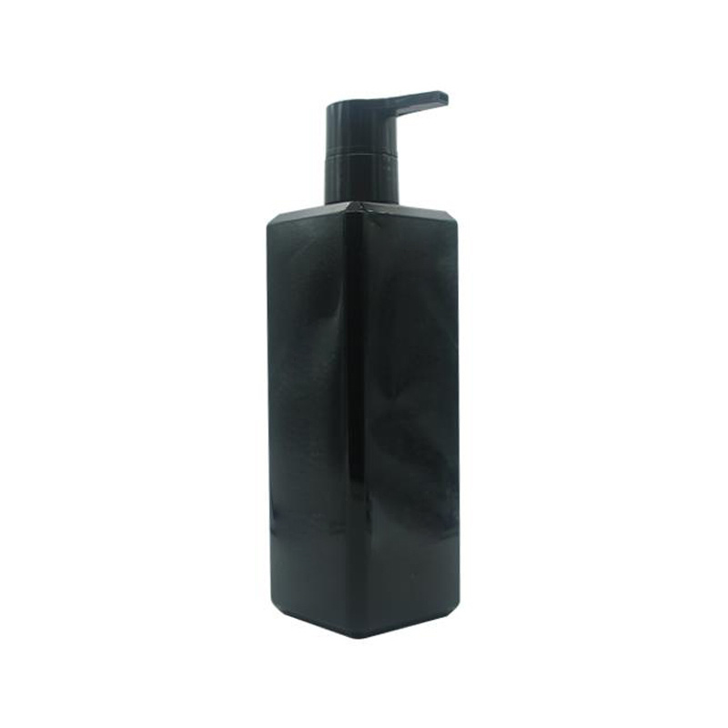 300ml 500ml Black Plastic Pet Empty Shampoo Bottle with Lotion Pump