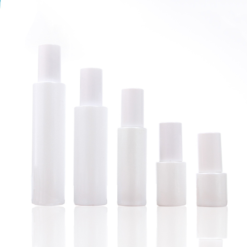 50ml 100ml 120ml 60ml Empty White Frosted Glass Lotion Bottle with Pump