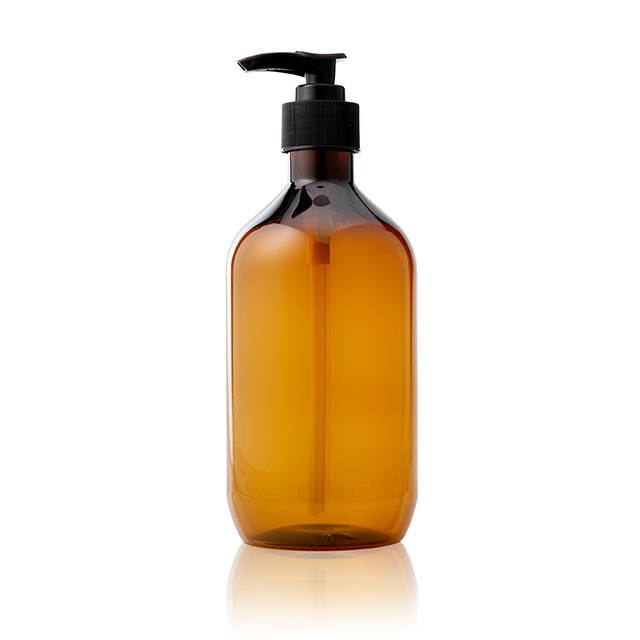 300ml 500ml Amber Color Plasitc Shampoo Bottle Hotel shampoo